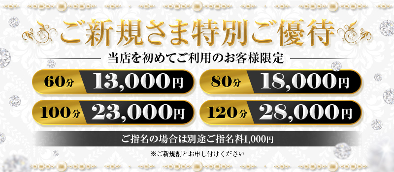 ご新規さま特別ご優待